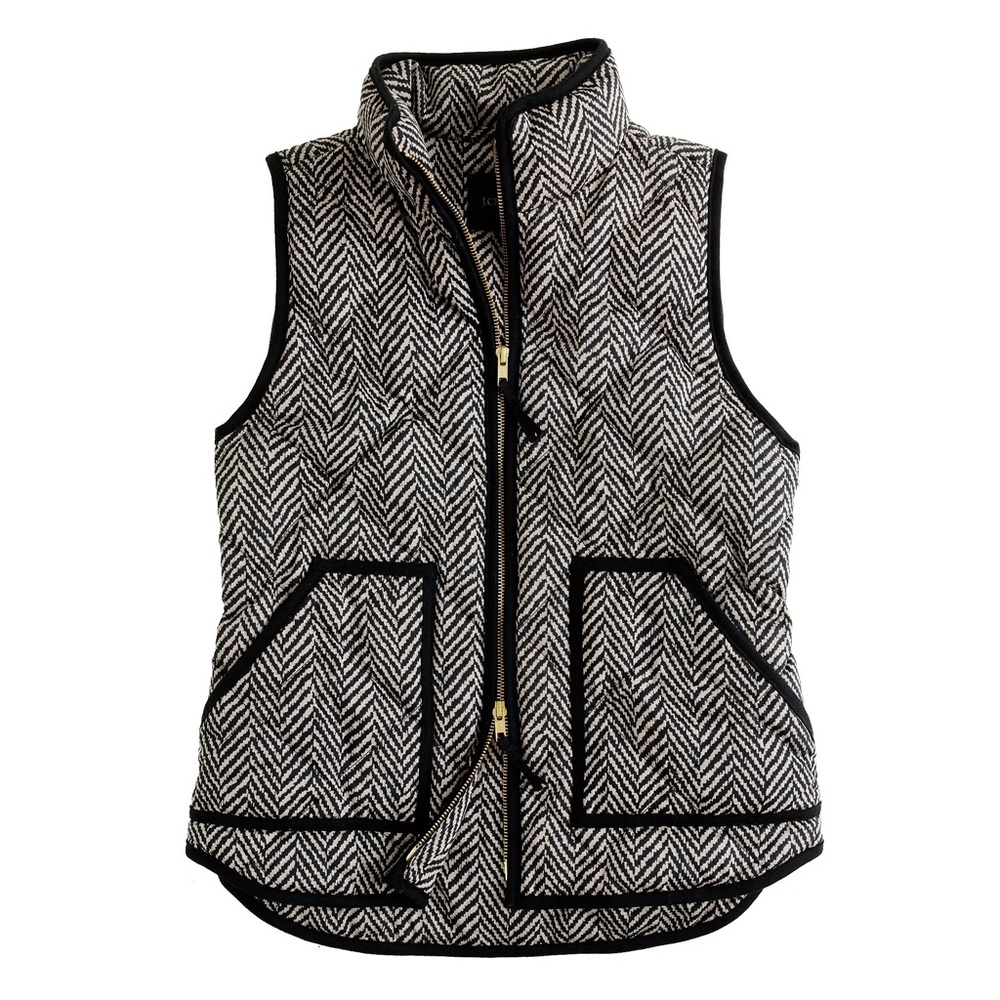 J.Crew Women's Herringbone Puffer Vest